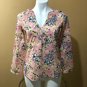 LILLY PULITZER Floral Tunic Top Sz XS